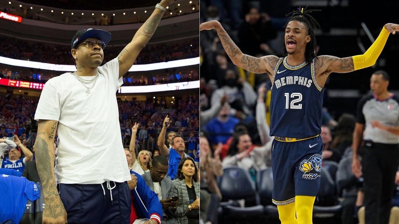 "Sooner or later, Ja Morant will be the NBA MVP": Allen Iverson posts a photo of the Grizzlies guard's jersey hung onto his 2001 Maurice Podoloff trophy