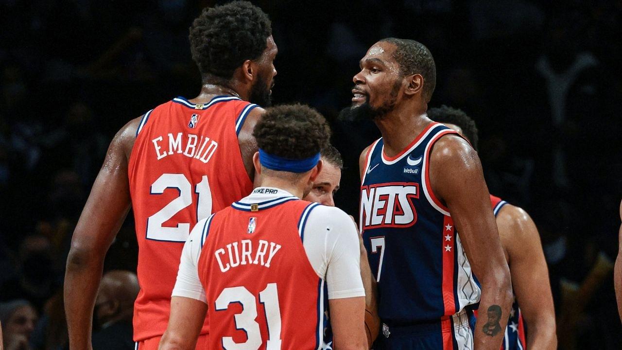 "Kevin Durant is always talking trash for no reason, man!": Joel Embiid opens up on his infamous on-court scuffle with the Slim Reaper during 76ers vs Nets