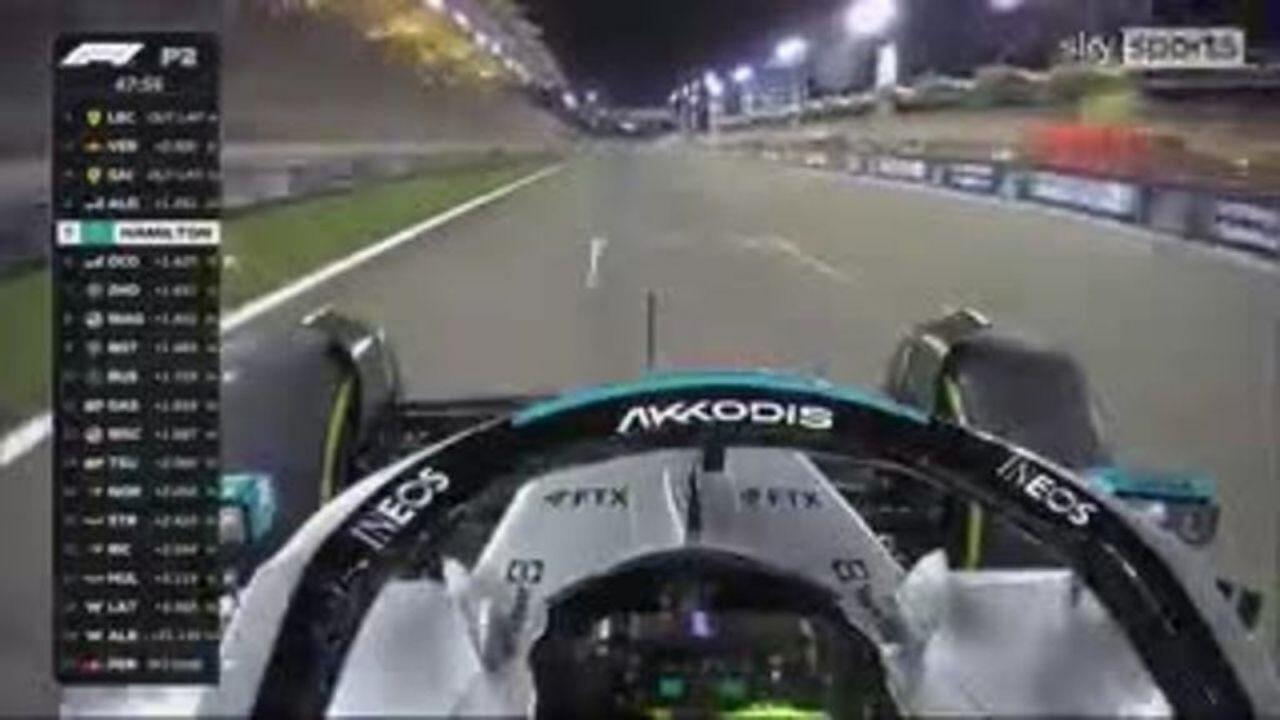 "Just look at how much his head is moving in the car"– Watch Lewis Hamilton struggling with porpoising during Bahrain GP FP2