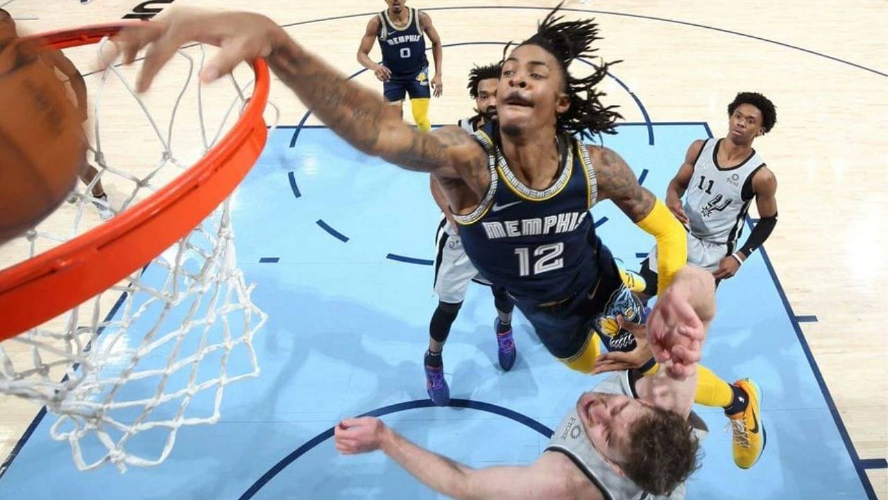 “For everybody who was saying ‘almost’, that go one for y’all right there”: Ja Morant calls out his haters while talking about his jaw-dropping dunk on Jakob Poeltl