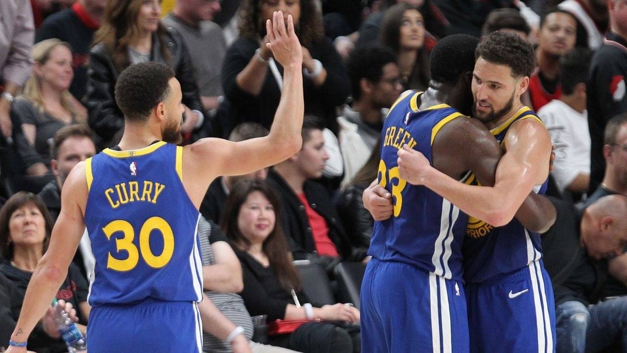 "Not Michael Jordan, but it's Draymond Green and the Splash Brothers leading the NBA!": Warriors trio of Stephen Curry, Klay Thompson and Draymond lead the NBA in Playoff Win Percentage