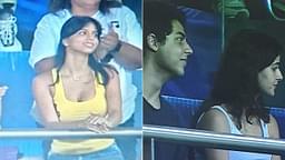 SRK daughter name: Ananya Pandey and Aryan Khan supporting KKR at Wankhede Stadium