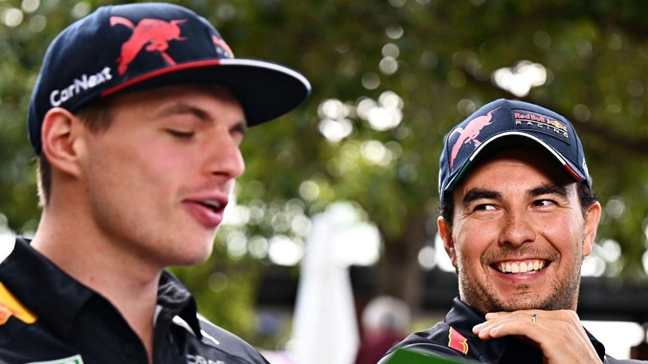 "What are you doing man?"– Max Verstappen impersonates Sergio Perez in front of media