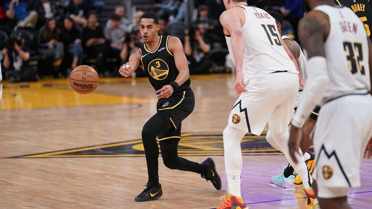 "Jordan Poole, are you gonna give Steve Kerr a hard time about starting lineup? No comment": Warriors' young star slyly answers question after dropping 30 on the Nuggets