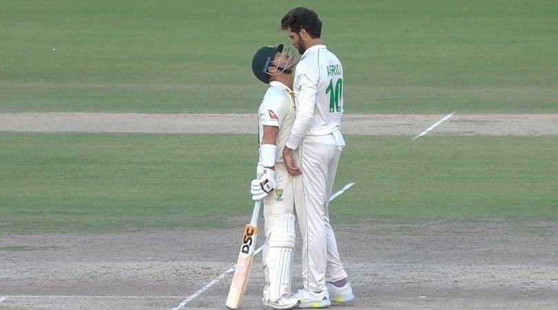 Shaheen Afridi and David Warner shared a moment amongst them in the third between Pakistan vs Australia at Lahore's Gaddafi Stadium.