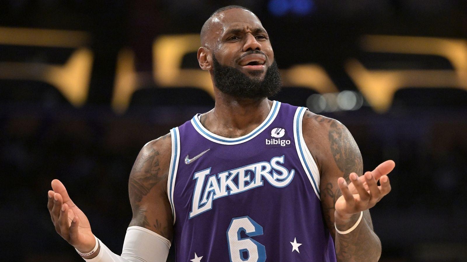 "LeBron James will fail to keep a winning record for the first time since his debut season": In games he has participated in, the Lakers superstar never missed a winning record barring his rookie year