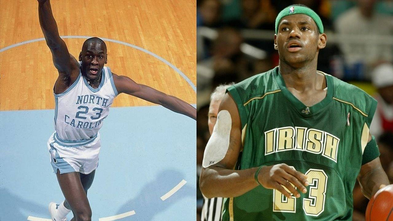 "LeBron James in high school was better than a collegiate Michael Jordan!": A 17 year old King James was head and shoulders above his idol when MJ at UNC