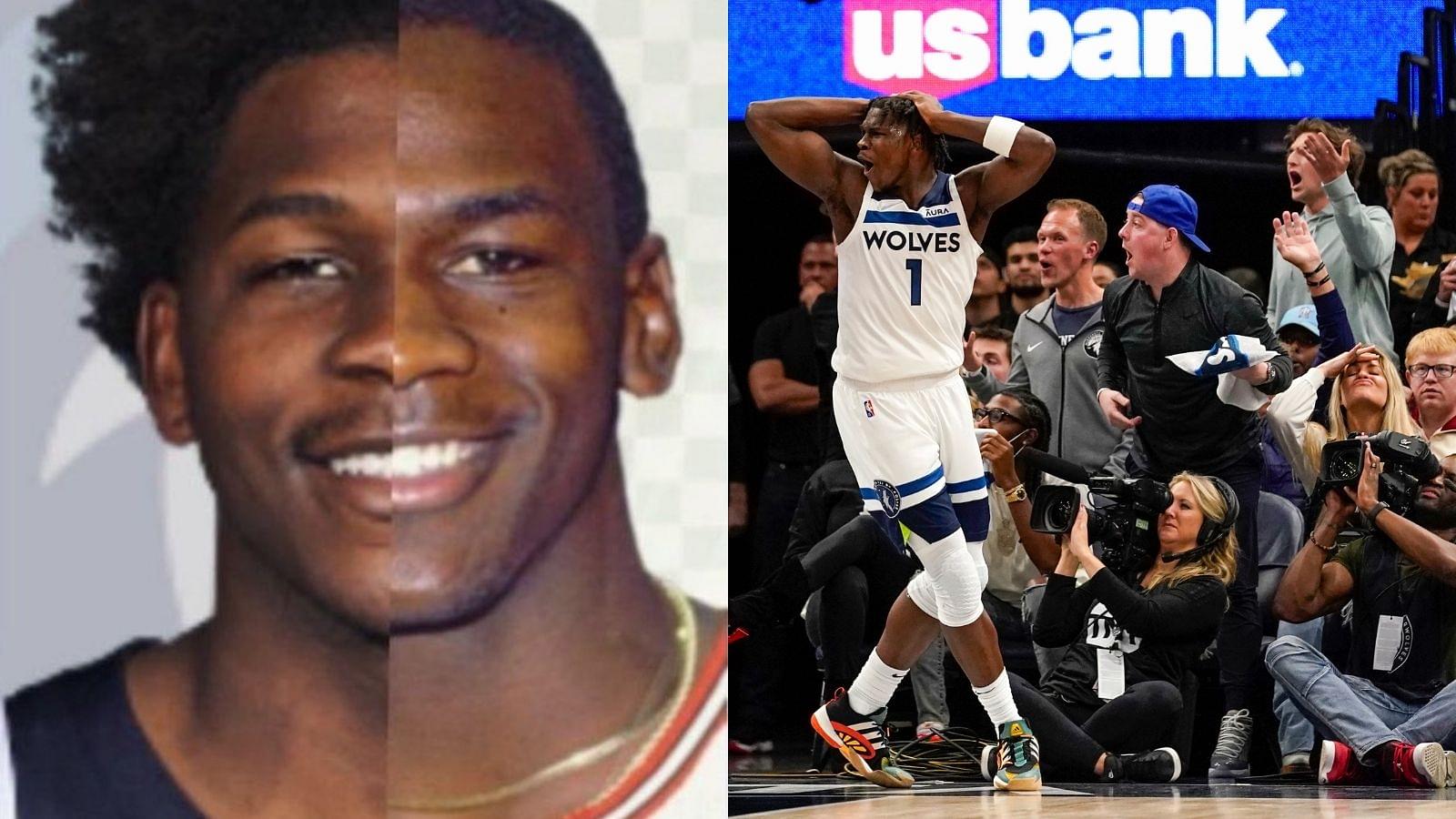 “Anthony Edwards or Michael Jordan??”: Timberwolves' #1 calls his inner MJ out, as Karl-Anthony fouls out at a crucial time in Play-in game against the Clippers