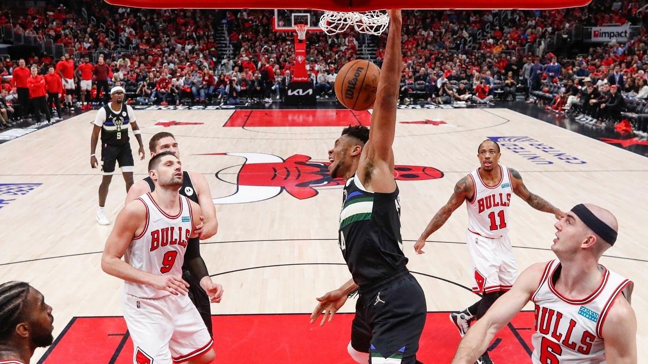 "The corpses of Michael Jordan and Scottie Pippen would put up a better performance!": Fans are livid as Giannis Antetokounmpo and the Bucks squash the Chicago Bulls
