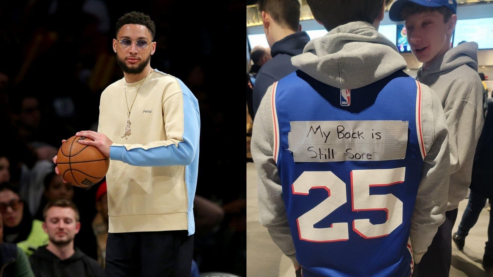 "Sour Back?? Ben Simmons is 23 hours deep on his Call Of Duty game": Sixers fans roast Nets star yet again as Shams Charania comes up with a comeback update