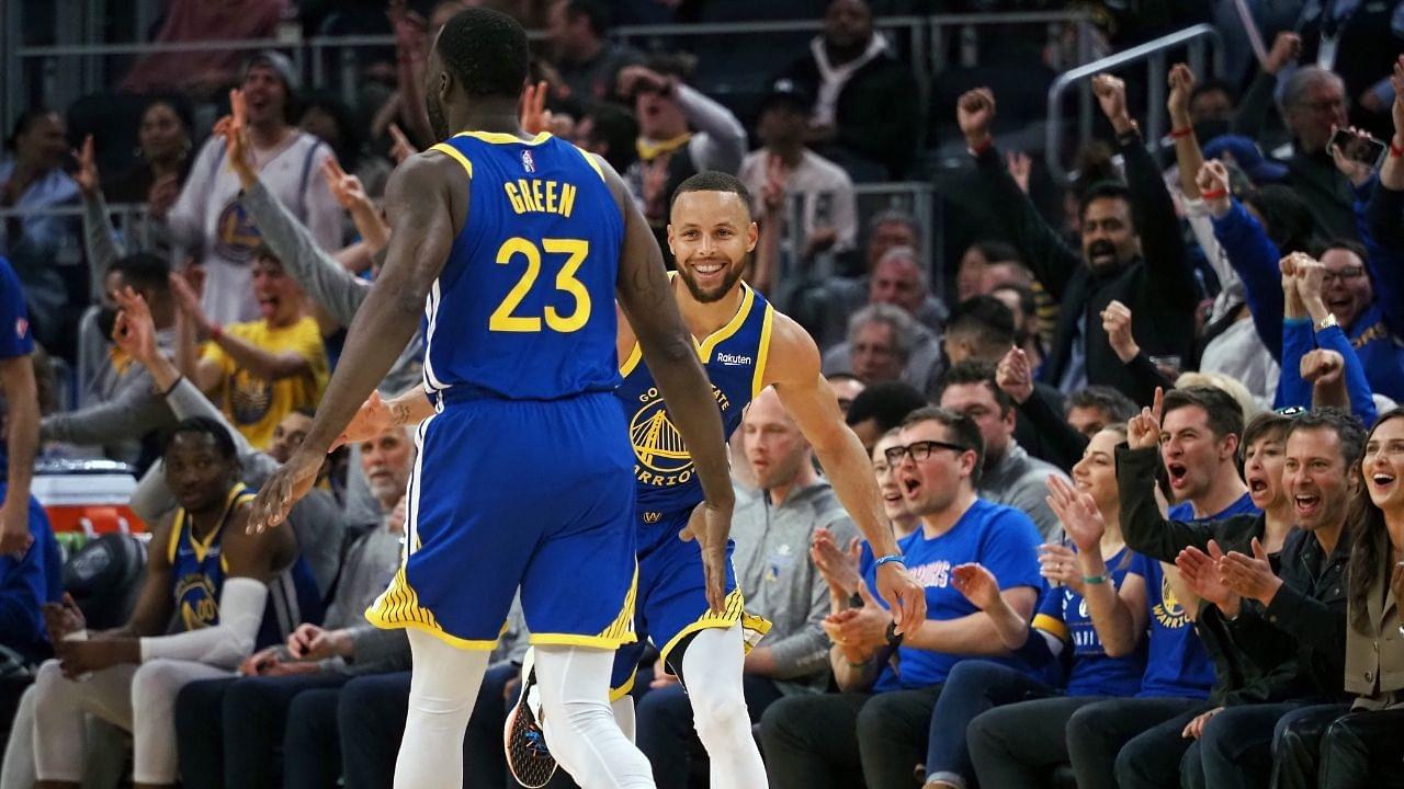 "WE MAKING IT TO THE PLAYOFFS!!!": Stephen Curry and Draymond Green go ABSOLUTELY BONKERS as the Warriors end their 2 year playoff drought