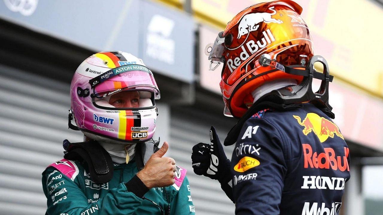 Watch as four-times world champion Sebastian Vettel shares a wholesome moment with current world champion Max Verstappen in Australia