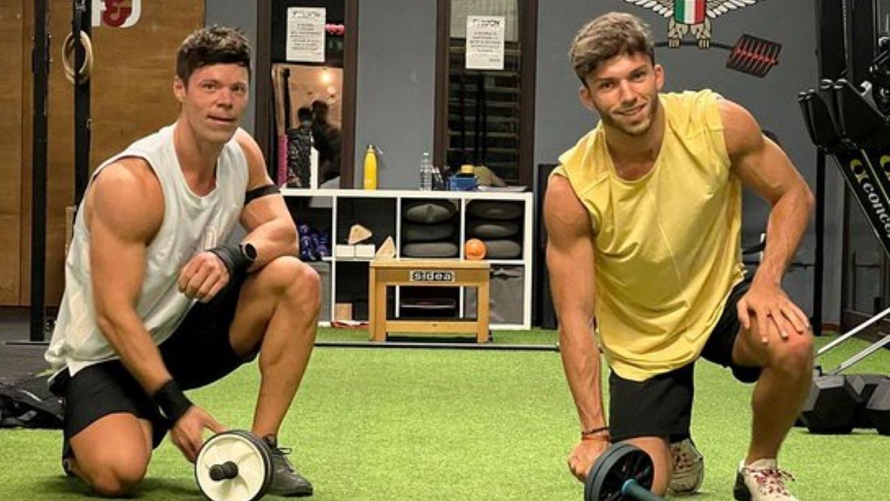 "He's not going to fit inside a Formula 1 car soon!"- Pierre Gasly shares pictures of his latest workout session in which he looks 'shredded'