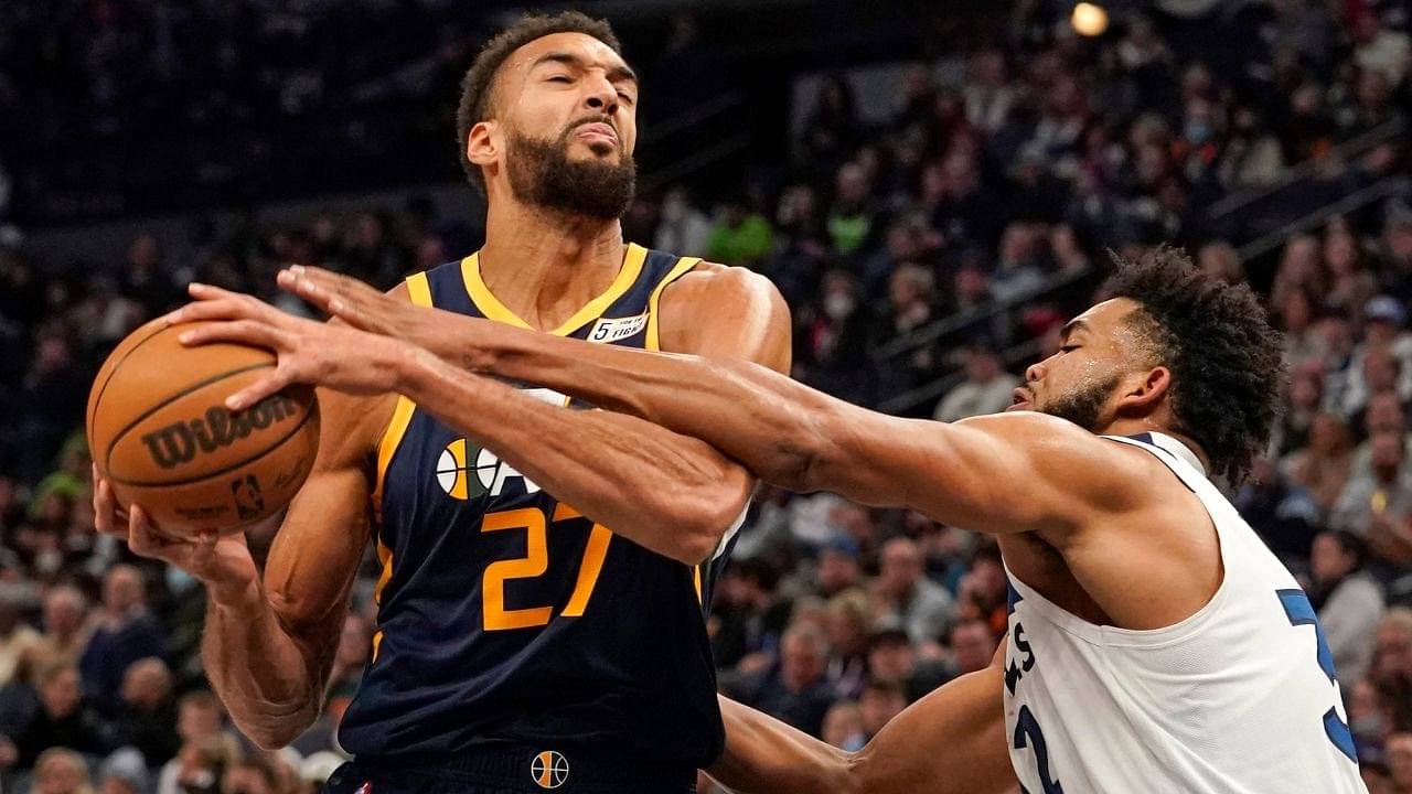 "Rudy Gobert drops a Dennis Rodman statline!": 3-time DPOY sets record, grabs 17 rebounds while only taking 1 shot and playing stifling paint defense