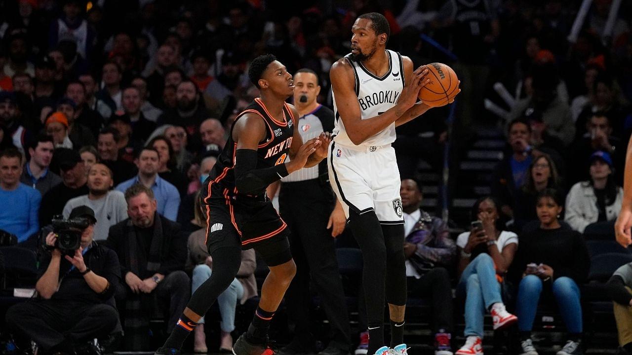 "Haven't lost to the Knicks since 2013, got something to talk about on Twitter now!": Nets' Kevin Durant has won 12 straight games against their New York counterparts