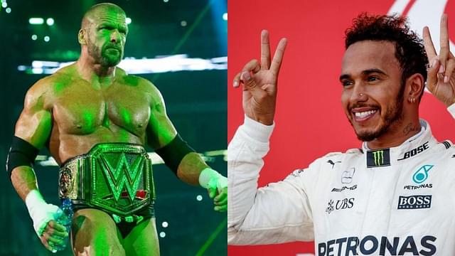 "Hope to see you when WWE comes to Abu Dhabi!"- Throwback to when Lewis Hamilton was awarded a WWE Championship belt by legend Triple H