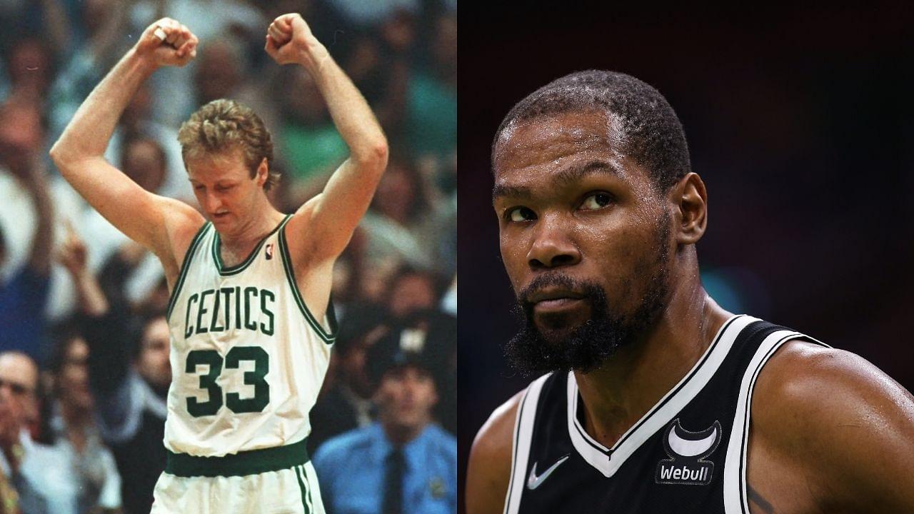 “Crazy how the internet turns grown men into attention wh*res”: Kevin Durant torches Celtics podcaster for claiming Larry Bird is better