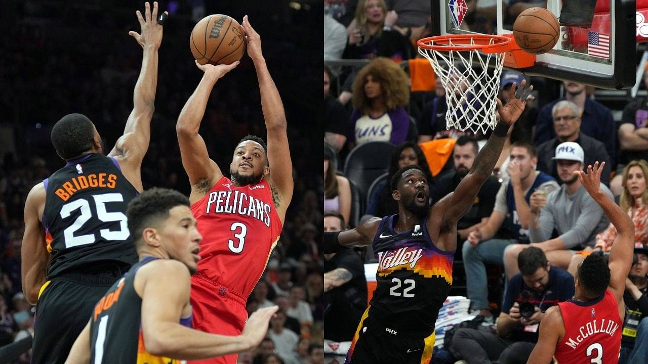 “Mikal Bridges made CJ McCollum miss all 9 of the shots he defended of his”: How the Suns DPOY candidate coupled with Deandre Ayton proved to be too much for the Pelicans in Game 1
