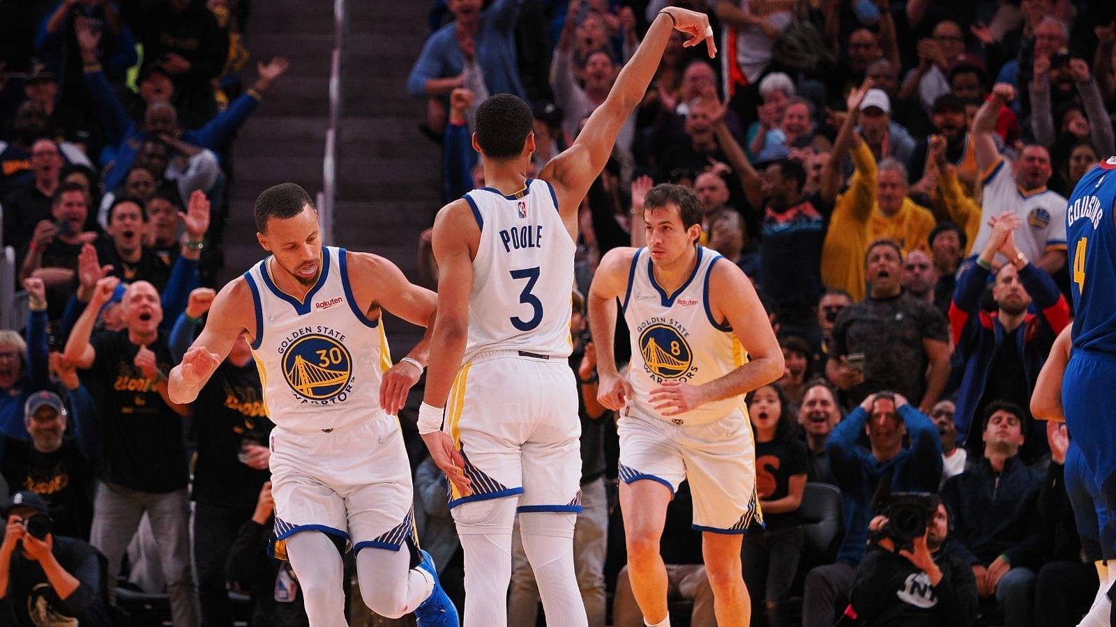 "Who better to pair with Splash Brothers than a player who has 'Pool' in his name?": Jordan Poole gets ultimate praise from Dub Nation after torching Nuggets in two straight games