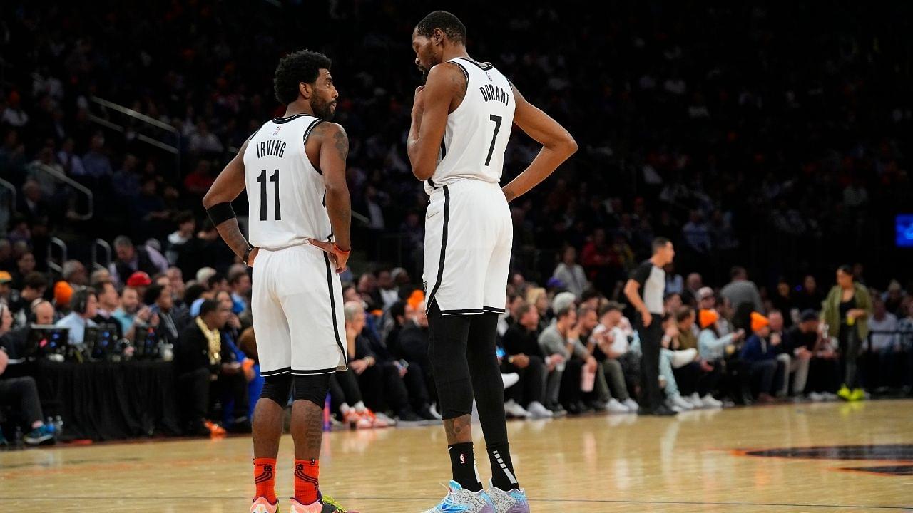 "Kevin Durant and Kyrie Irving are simply the greatest two-man perimeter show in NBA History!": Skip Bayless praises Brooklyn duo for their play-in win