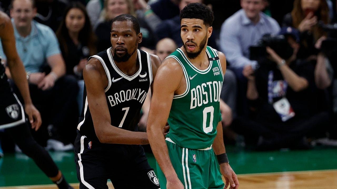 "Jayson Tatum has put Kevin Durant on LOCKDOWN this series!": Celtics' star has managed to put the clamps on Nets' superstar in the first two games