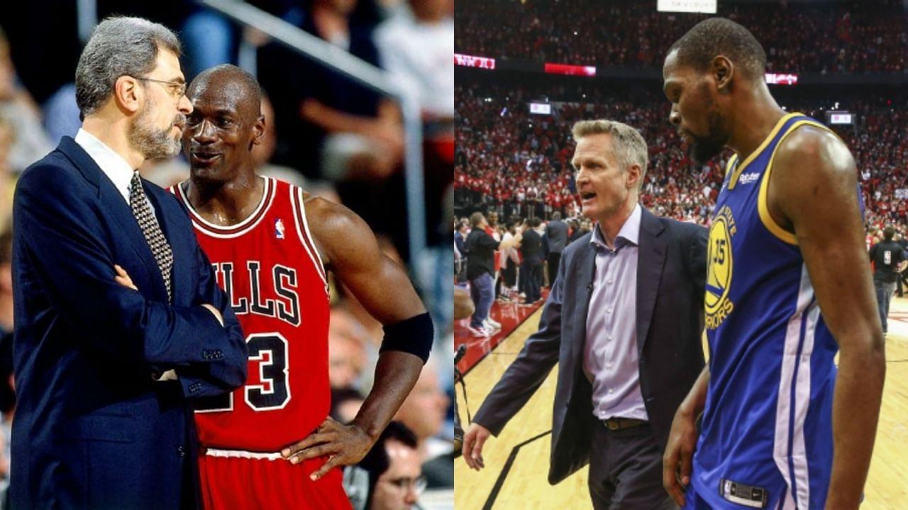 "When Michael Jordan was with the Bulls, Phil Jackson asked him to trust his teammates": Steve Kerr once used the GOAT as an example to coach Kevin Durant during the 2018 WCFs