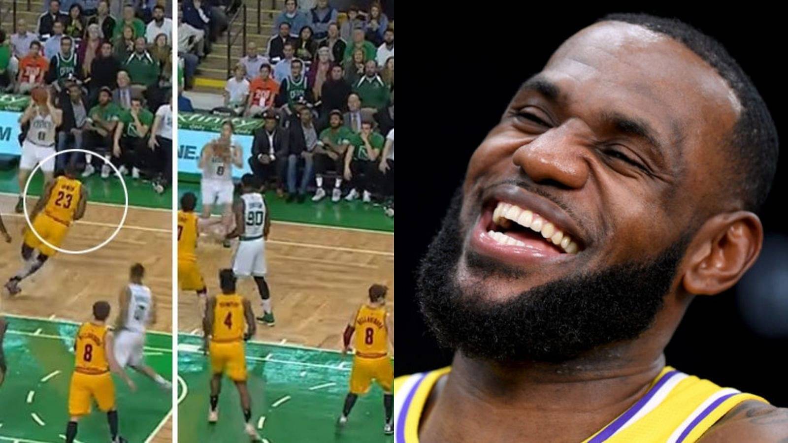 "Lebron is so disrespectful for doing that to Jonas Jerebko": When the King turned his back and ran away to the other end leaving Celtics forward for a wide-open for a jump shot