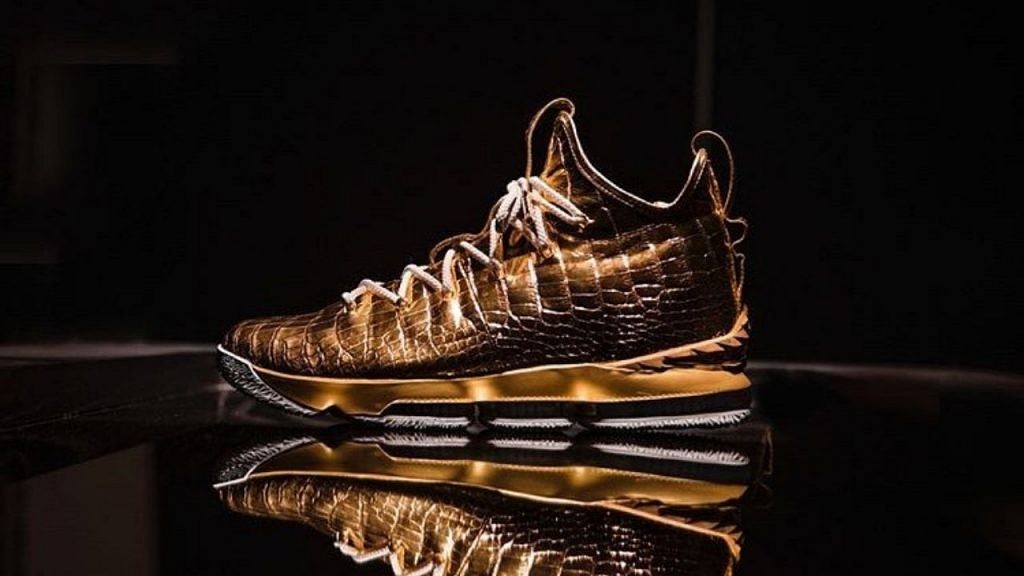 "LeBron James has a signature shoe worth $100K, LITERALLY made of gold