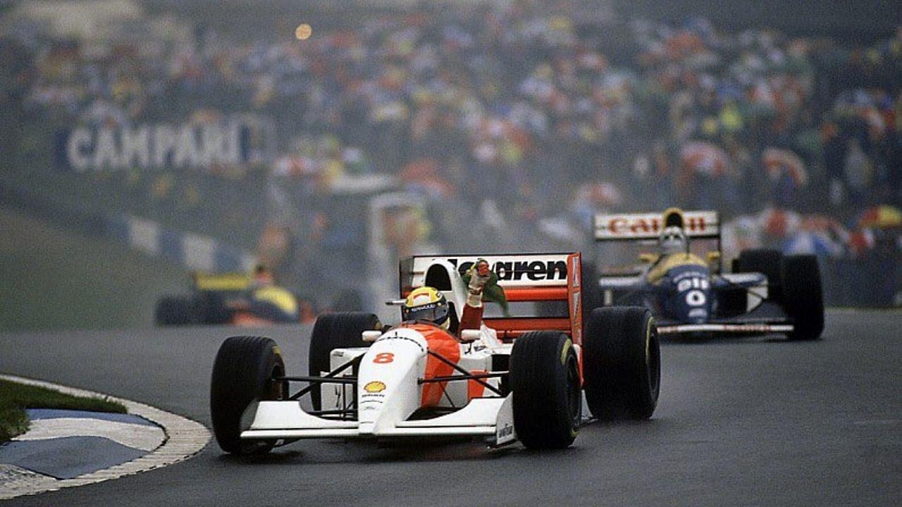 "If Alain Prost passes me I will pass him from inside" - When Ayrton Senna set the fastest lap going through the pit lane at 1993 European Grand Prix