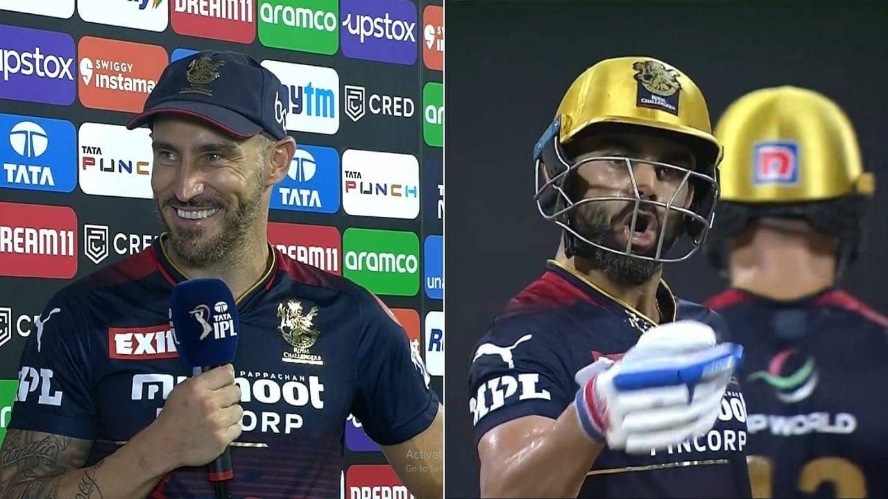 "It is as if you are playing a rugby game": Faf du Plessis spells out experience of batting alongside Virat Kohli at RCB
