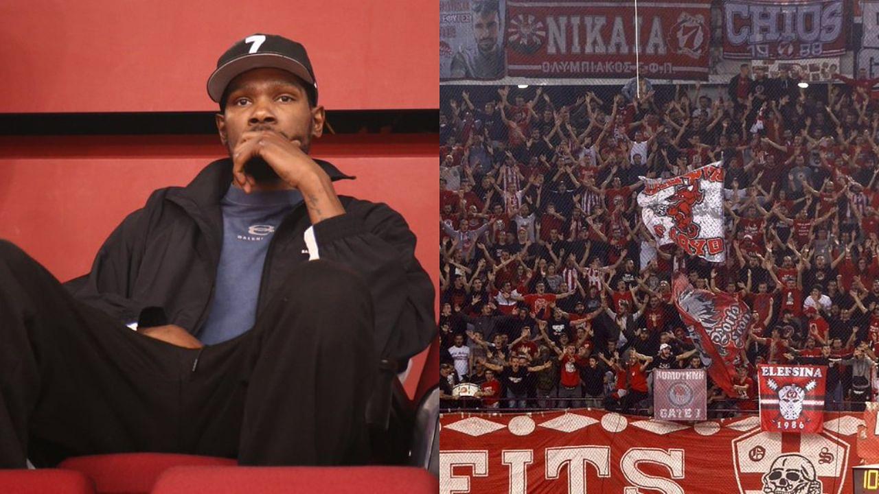 "Bring a flare to an NBA game if you want and you might be in Rikers": Kevin Durant is stunned by the celebrations of Olympiacos fans in Greece
