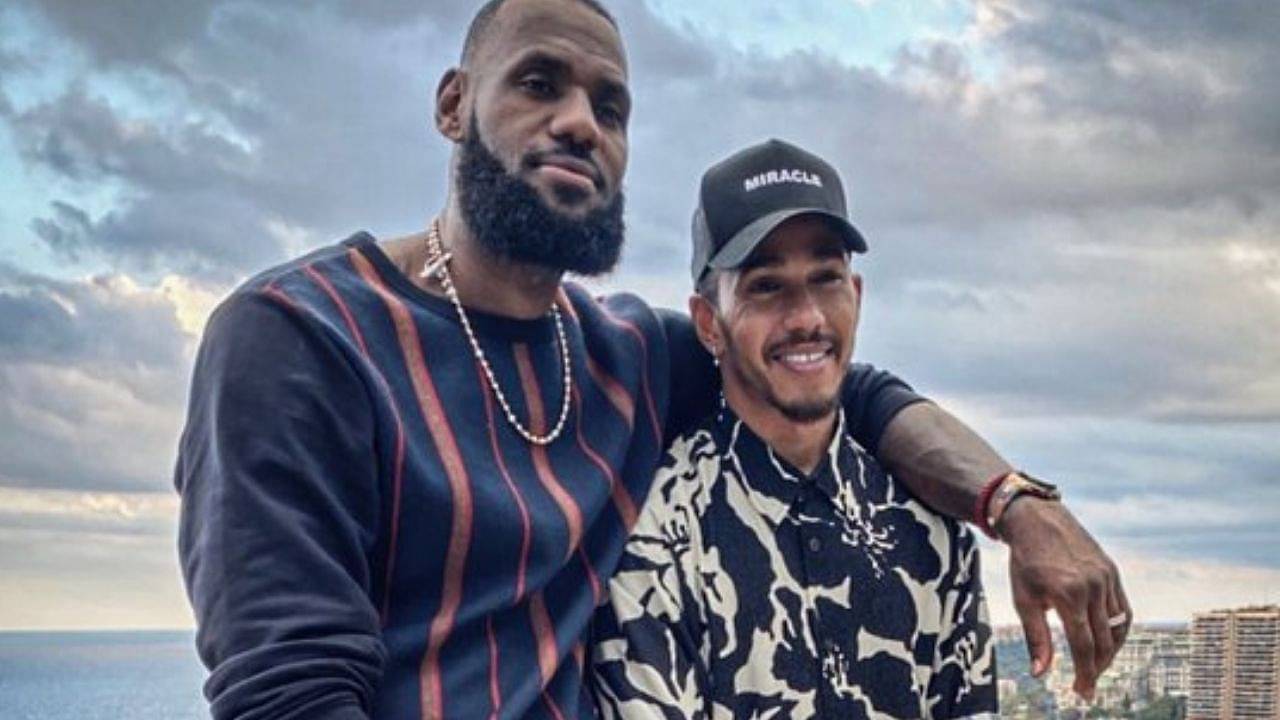 "Lewis Hamilton is definitely standing on a box here!"- F1 Twitter in awe over LeBron James hanging out with the seven-time World Champion in Monaco