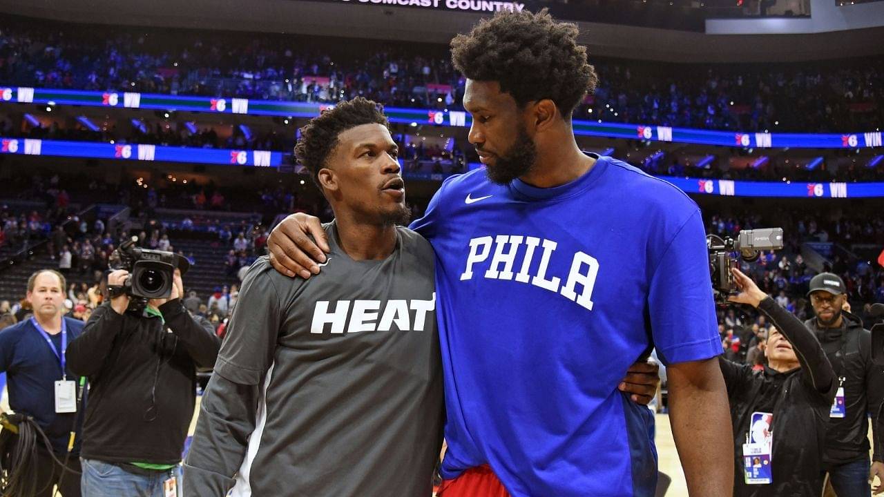 "Joel Embiid still don't know how they let Jimmy Butler go!": NBA Twitter senses trouble between Sixers' star and James Harden as Heat knock them out in 6 Games