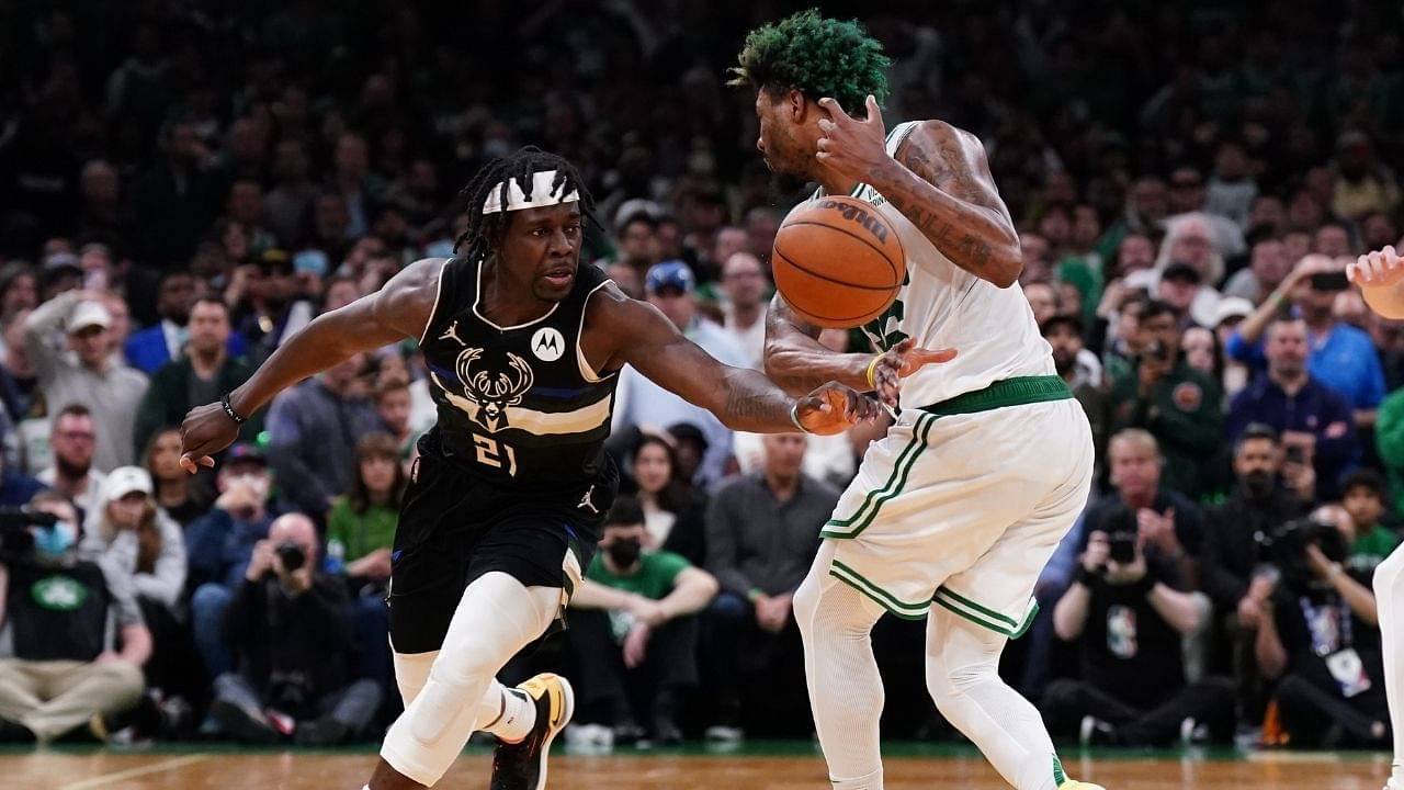 “Jrue Holiday channeled his inner Michael Jordan by taking Marcus Smart’s DPOY personally”: NBA Twitter lauds the Bucks star for his clutch defensive plays to secure the Game 5 win vs Celtics