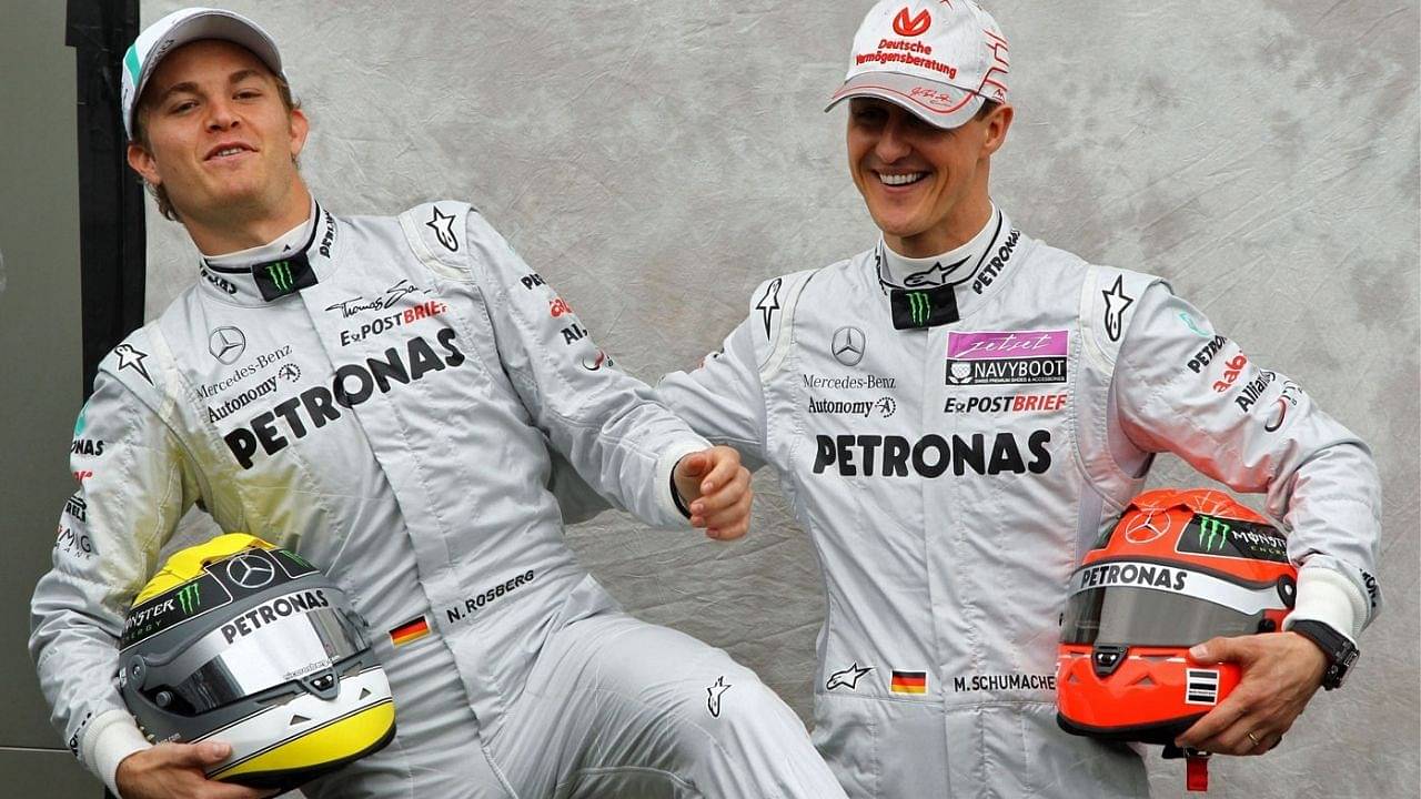 "He took his time forever, leaning against the wall looking at his watch, watching his mirror" : When Michael Schumacher pranked Nico Rosberg in washroom