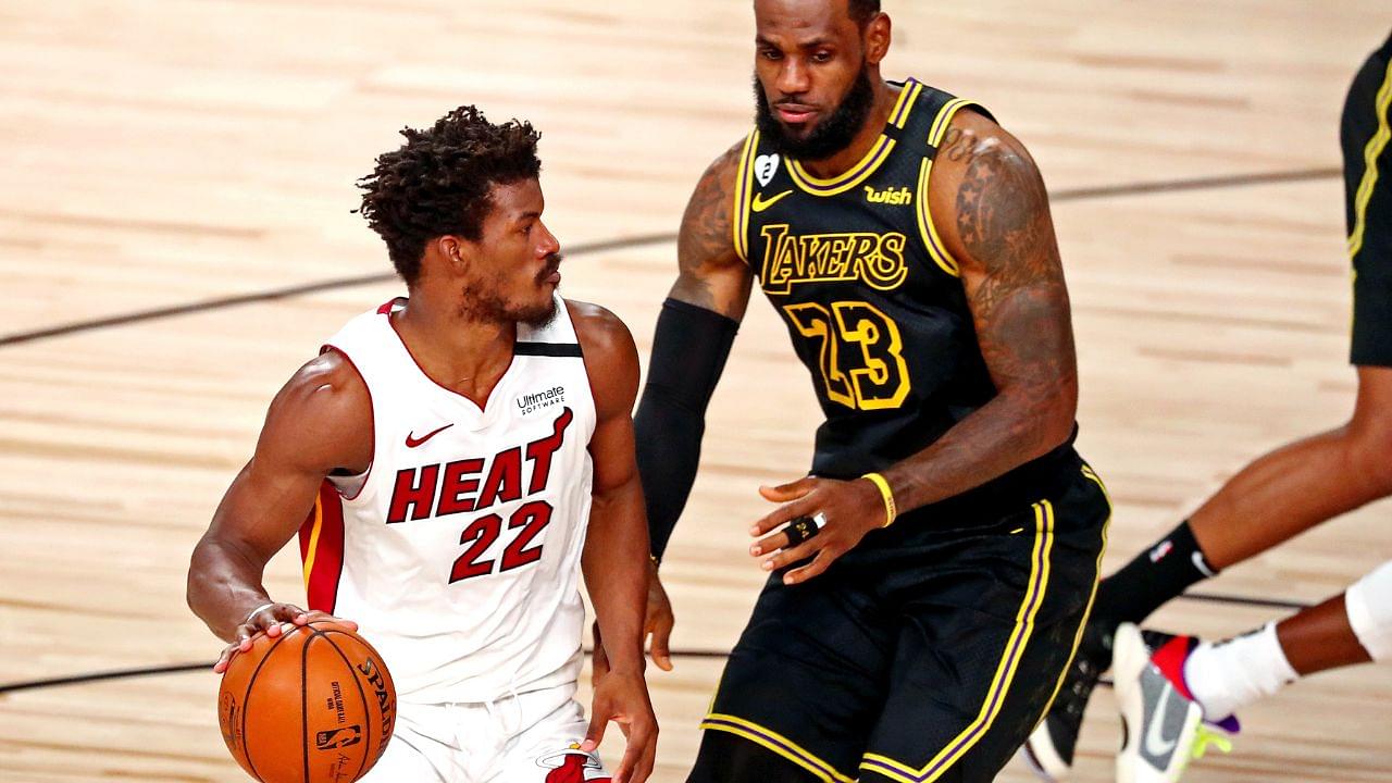 "Jimmy Butler surpasses LeBron James in Miami Heat's history books": The former MIP is on his way to dethrone Dwyane Wade for most 40-point playoff games