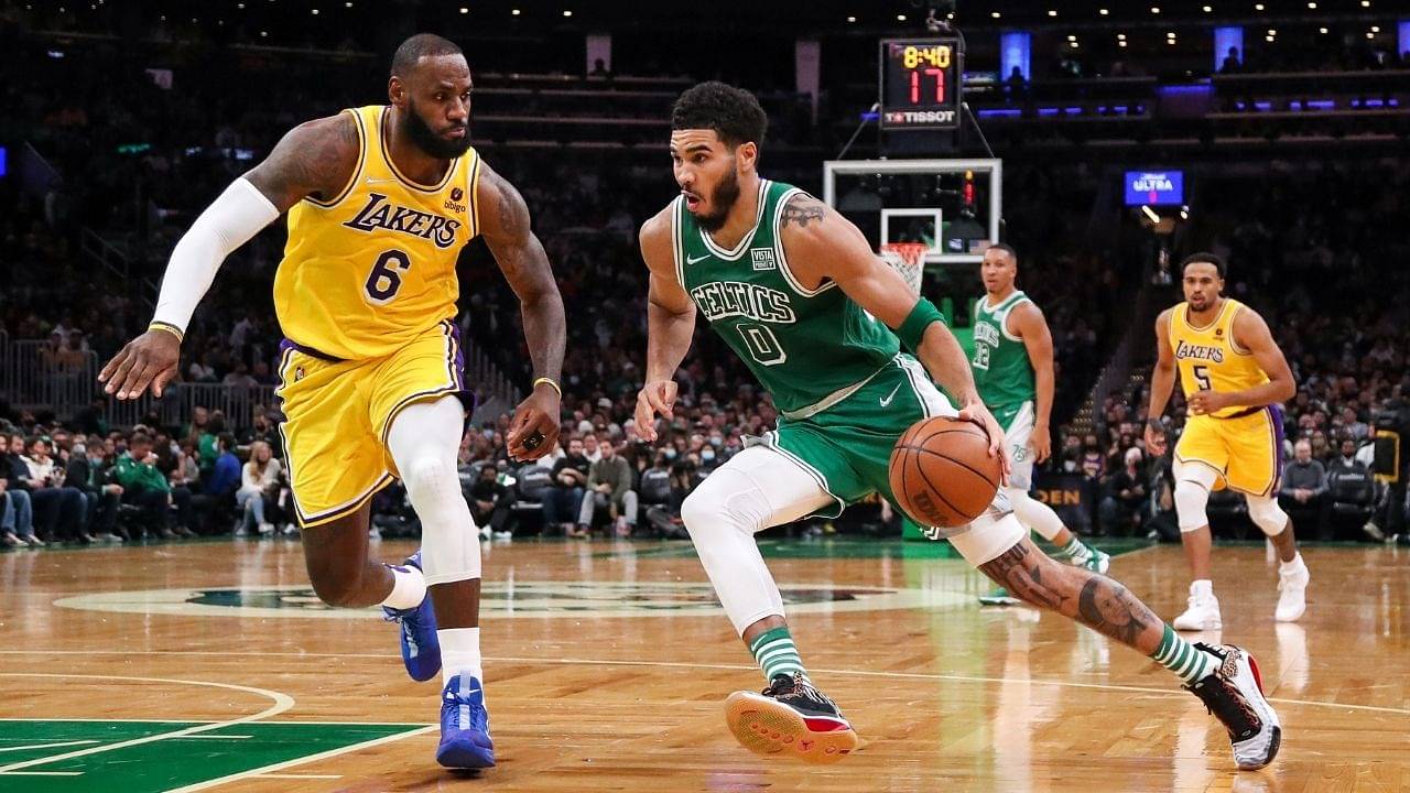 "Jayson Tatum and Lebron James in the same breath? Anthony Davis kicked out?": Nick Wright's latest update to Club Superstar leaves fans fuming
