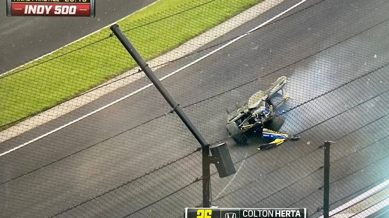 "That was a big one damn"– F1 & IndyCar Twitter relieved as F1 aspirant Colton Herta survives major crash during Indy500