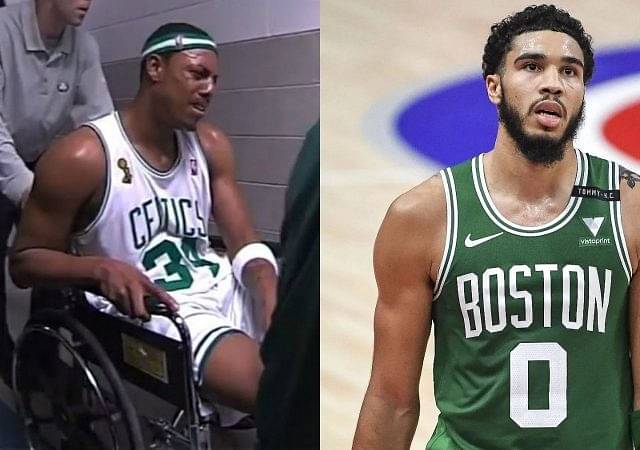 "Jayson Tatum took Paul Pierce 's route, faked an injury so he could poop his pants in peace": Nick Wright & NBA Twitter question Celtics star's absence at a crucial time in Game 3 loss against Miami Heat