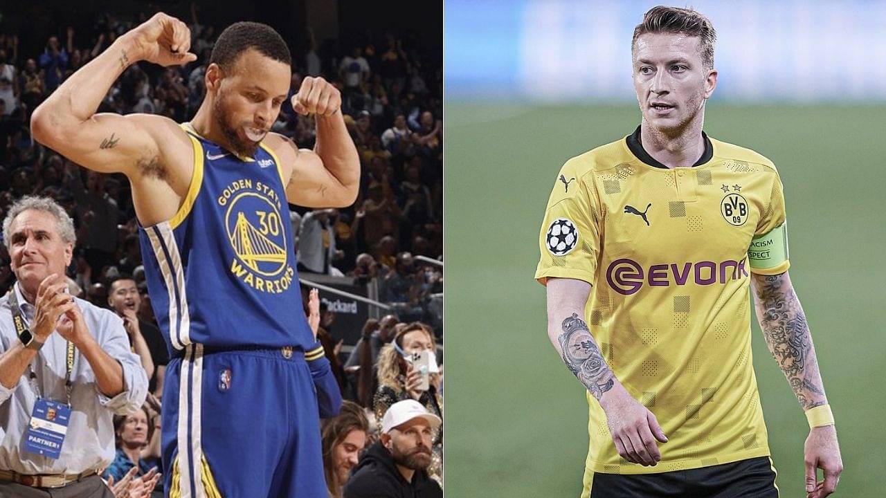 “Marco Reus knows Stephen Curry is the real GOAT!”: NBA Twitter reacts as the soccer star picks the GSW MVP when asked to select between LeBron James and Michael Jordan