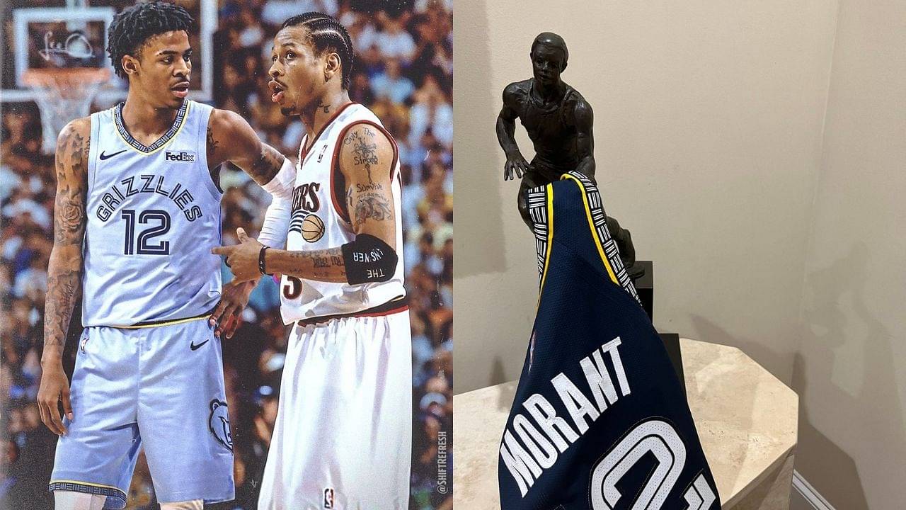 "I see greatness, I see a once in a lifetime talent, I see a lot of myself in him as far as fearlessness": Allen Iverson cannot stop gushing about Ja Morant