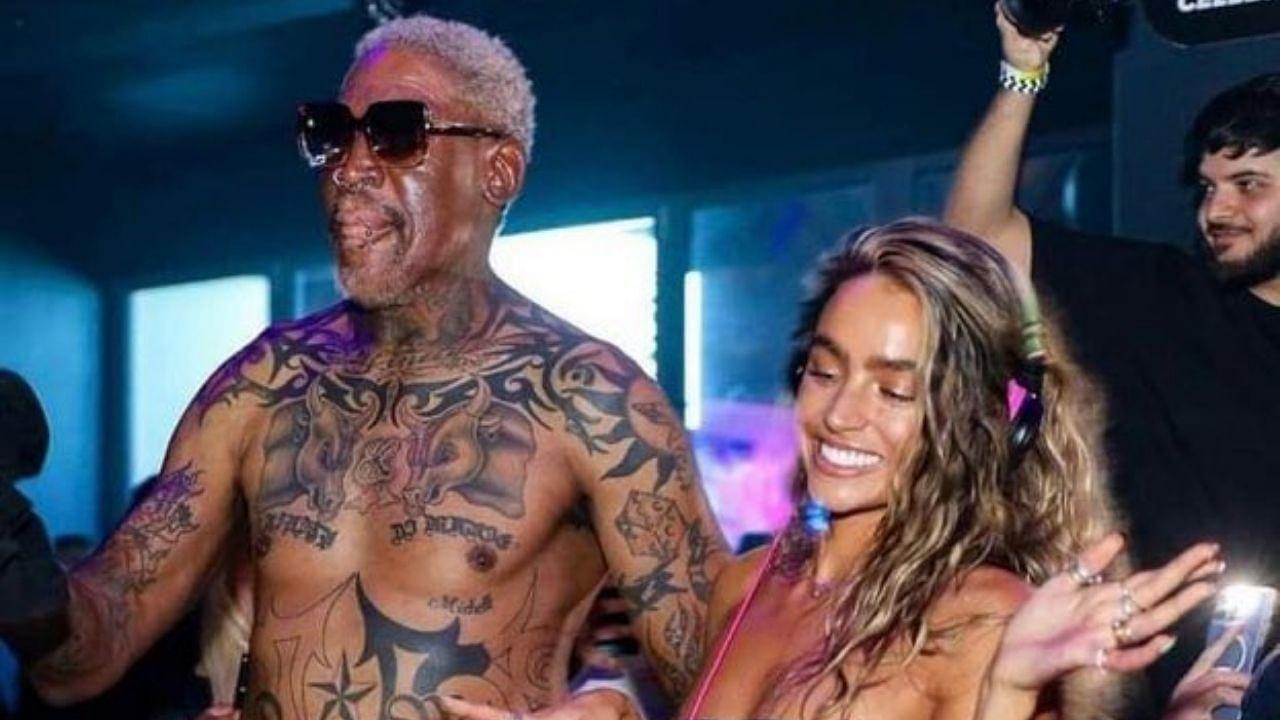 "Dennis Rodman goes shirtless with Sommer Ray as she makes her DJ debut!": The Bulls Legend and Steve Aoki are seen spinning tunes alongside the Instagram model  