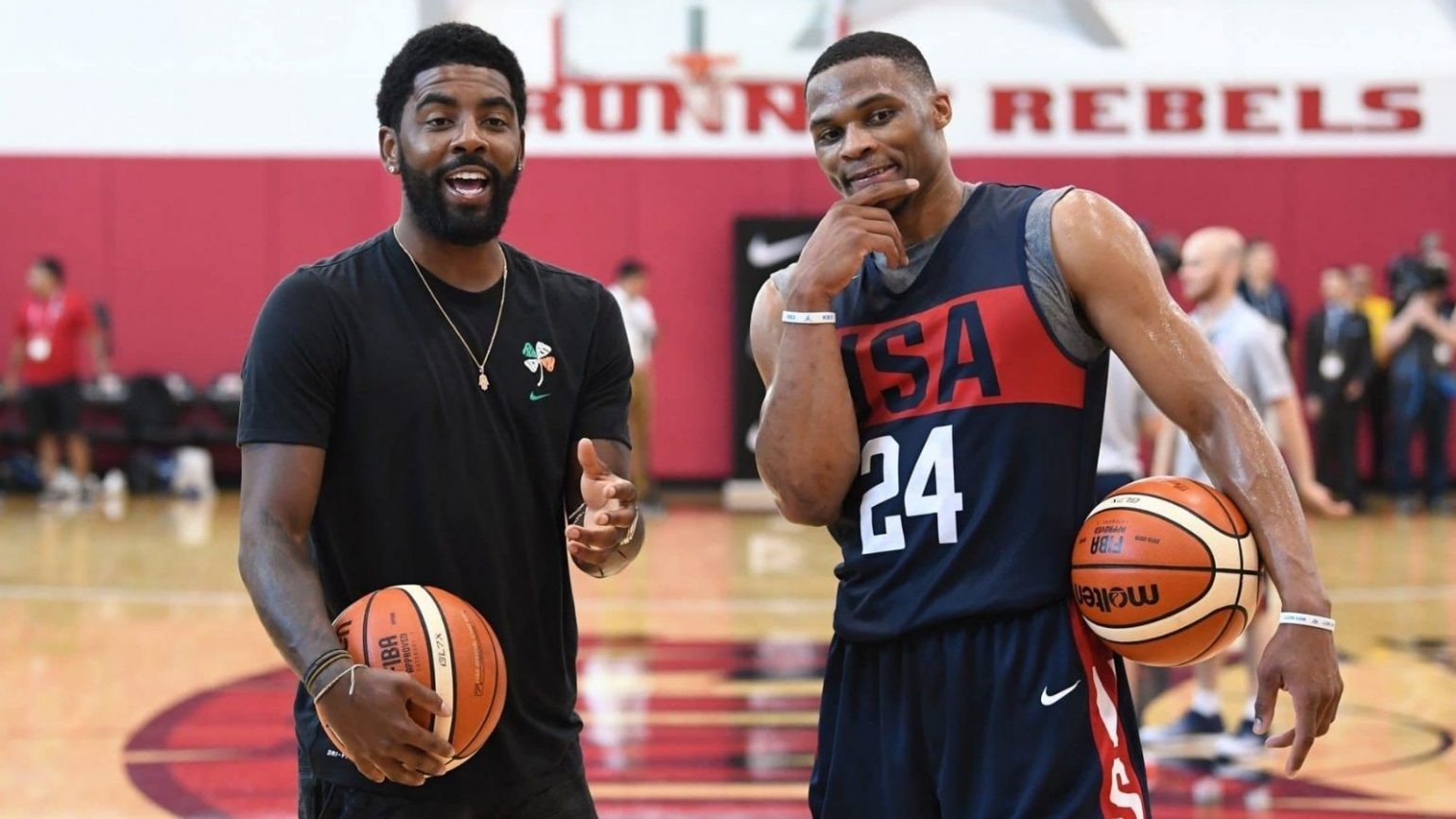 “Kyrie Irving for Russell Westbrook LOADING… KD and LeBron reunite with