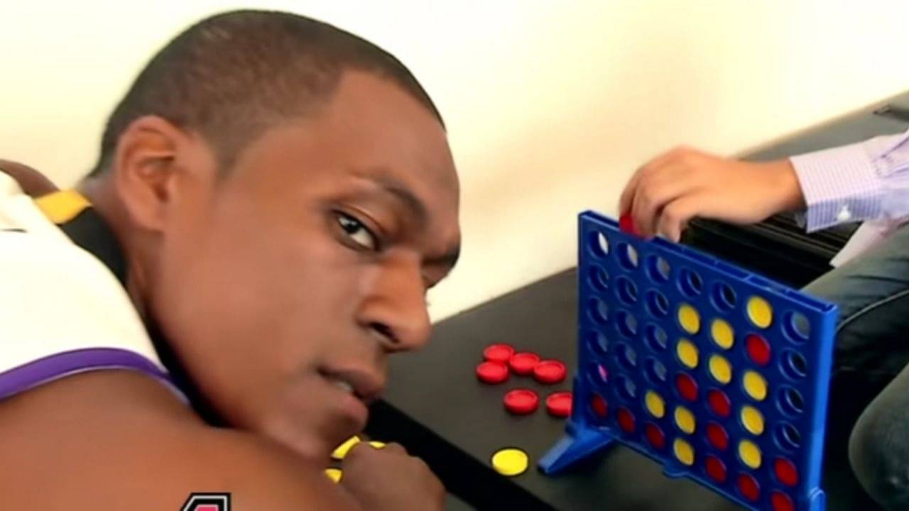 "Rajon Rondo makes children cry for fun!": Former Lakers' champion's love for 'Connect Four' made him get competitive with a bunch of kids