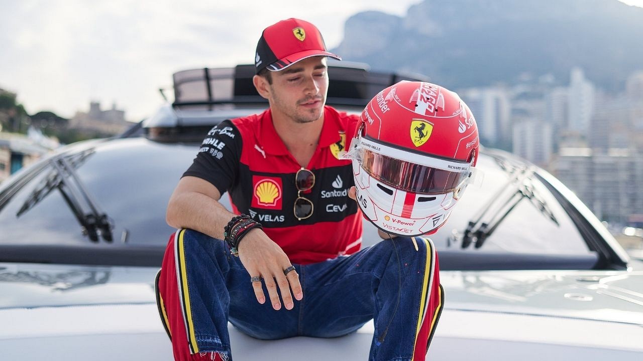 Charles Leclerc reveals Ferrari helmet INSPIRATION from Italian pop singer