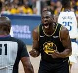 "Draymond Green ain’t even shower he went straight to the TNT crew!": NBA Twitter has mixed reactions after seeing the Warriors' forward enthusiastically joining Shaq and Chuck