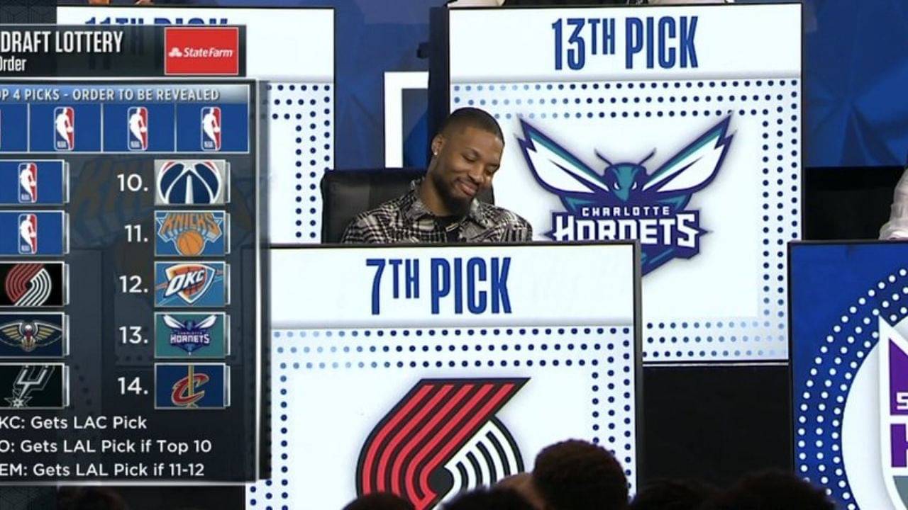 "Damian Lillard's reaction says it all": The 31-year old cannot hide his disappointment as Blazers fall to 7th in the NBA Draft lottery