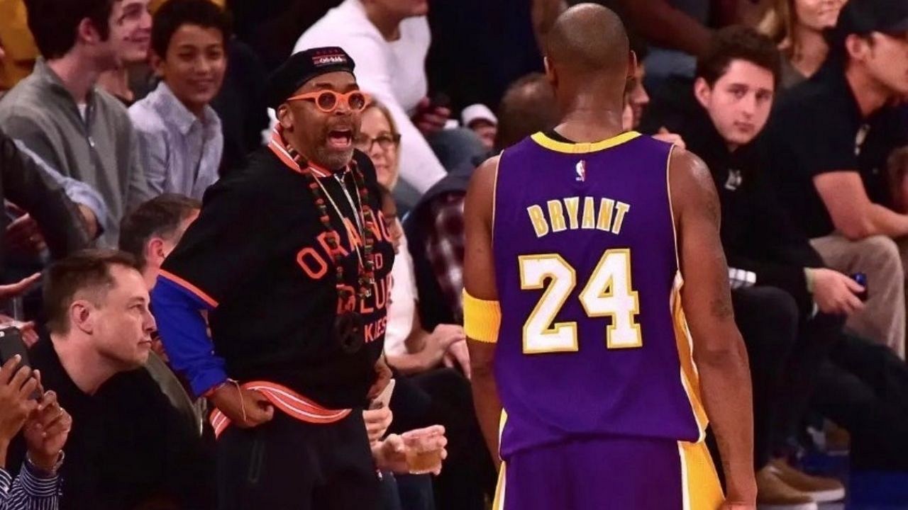 Spike Lee sports Charles Oakley jersey