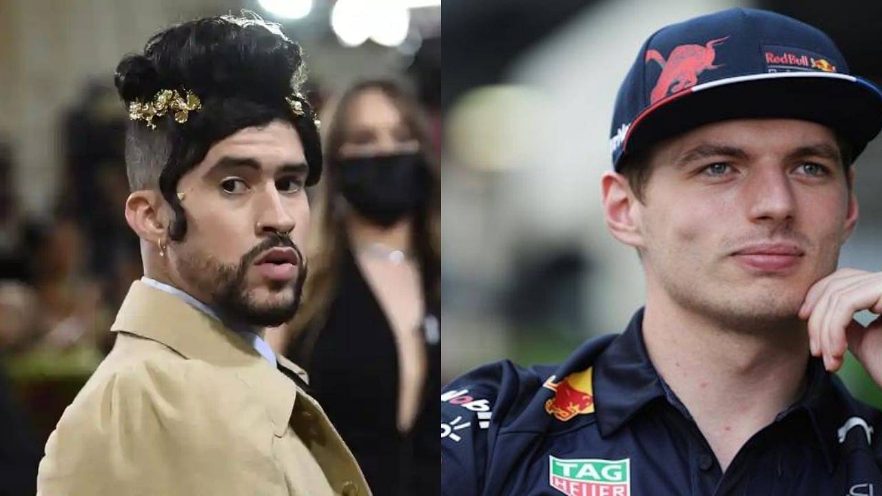 "Life passes by like Verstappen in Formula 1"- Max Verstappen displays Bad Bunny's album cover on his RB18 in Miami after getting mentioned in his song 'Andrea'