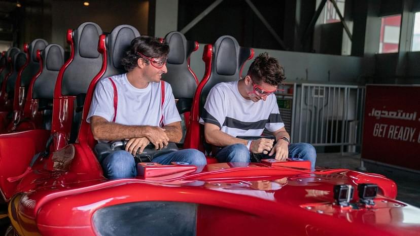 When Ferrari's Charles Leclerc and Carlos Sainz attempted to break the Guinness World Record at the Ferrari World in Abu Dhabi